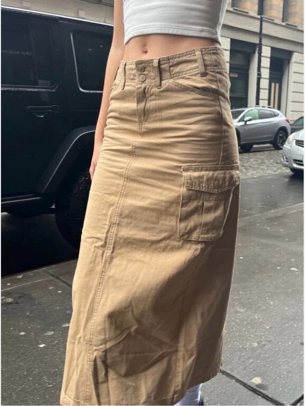 Brandy Melville Cargo MIDI Skirt